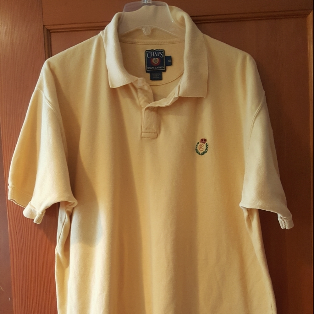 Men's Chaps XL Yellow Polo Shirt